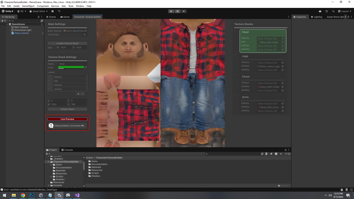 Character Texture Builder