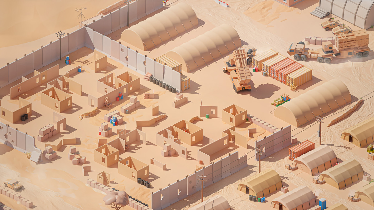 Military Desert - Low Poly 3D Models Pack