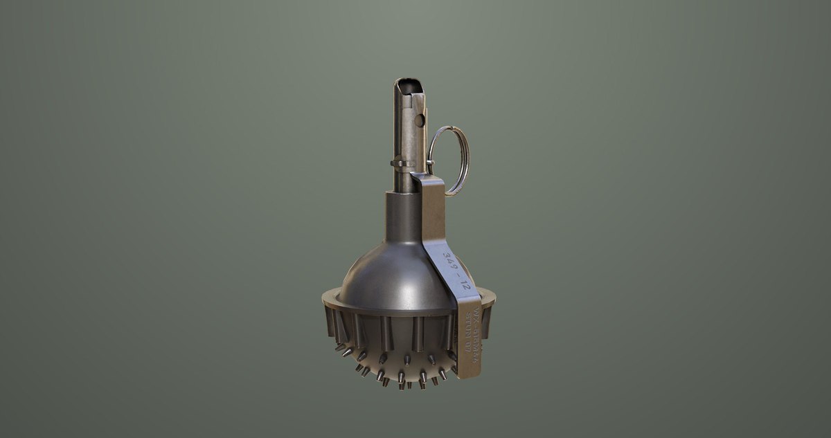 Smoke and Flash Grenades Single Mat URP HDRP Textures