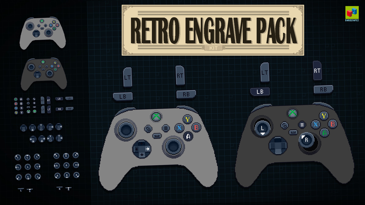 2D Retro Engrave UI/GUI Kit