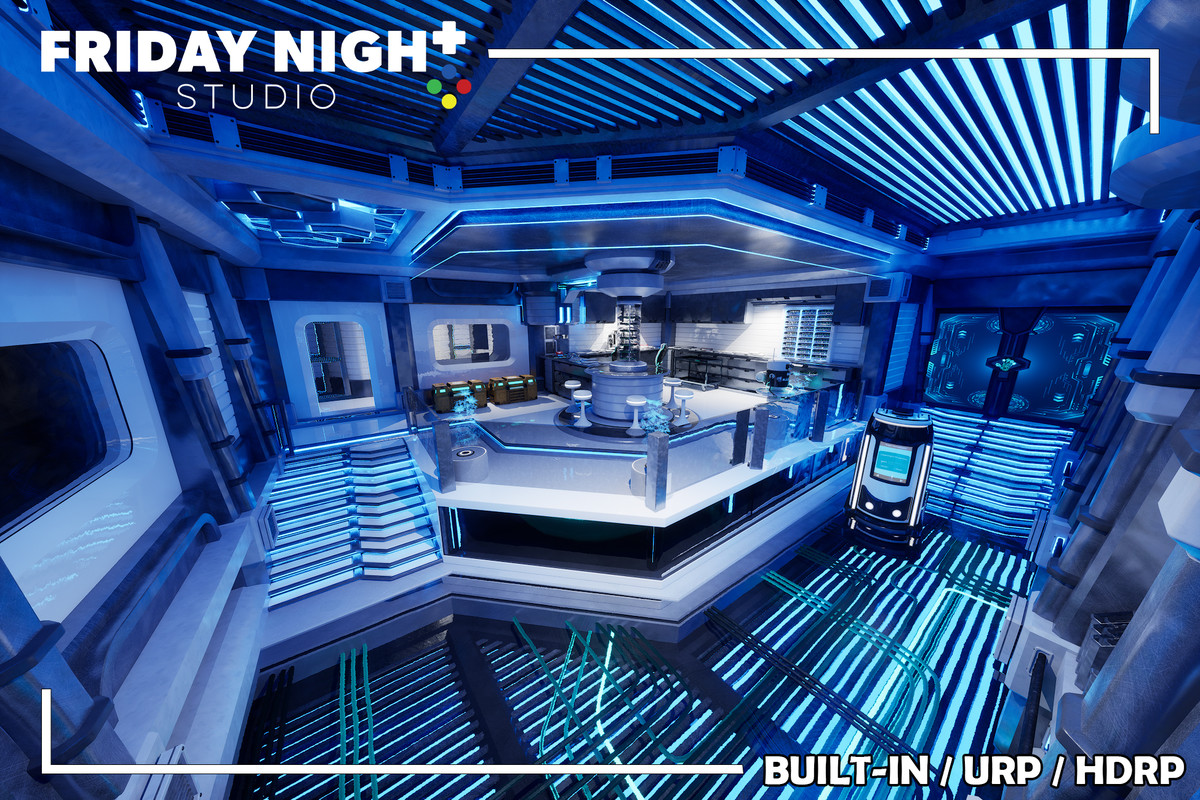 Futuristic Laboratory Environment - Modular Sci-Fi Interior Level