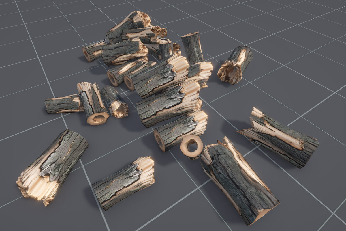 Brocken objects - Stone and Wood