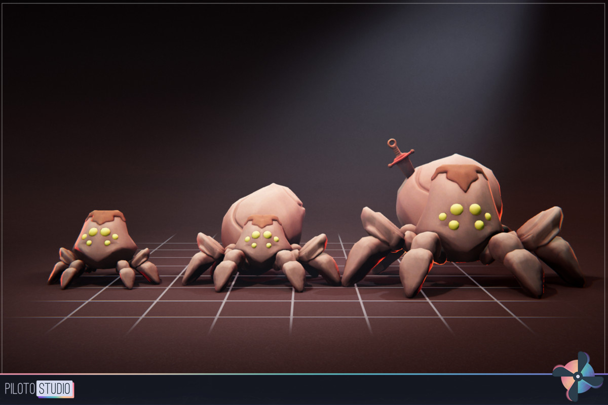 Spider Rock - 3 Characters + Animations