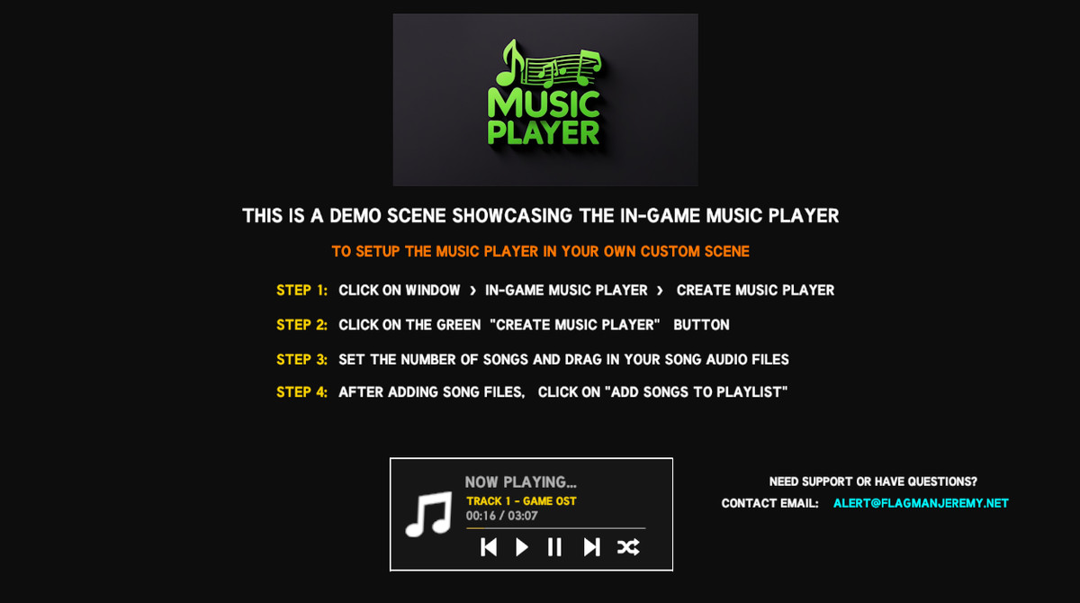 Music Player for In-Game Music