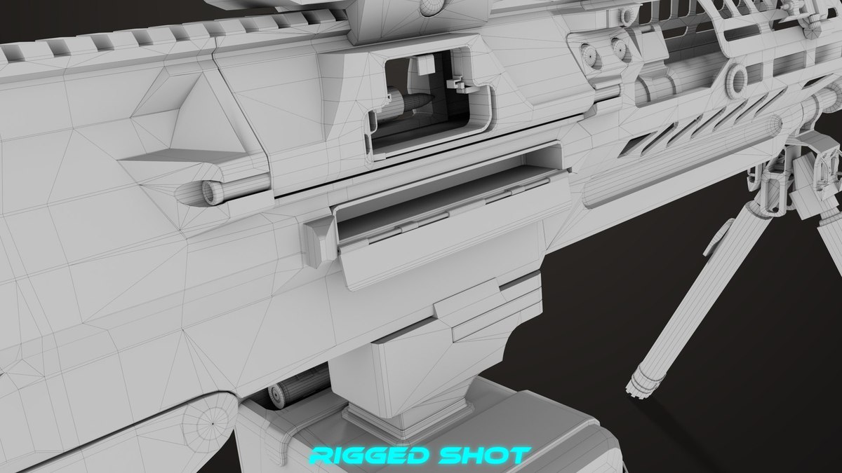 Machine Gun 14 Black URP HDRP Textures