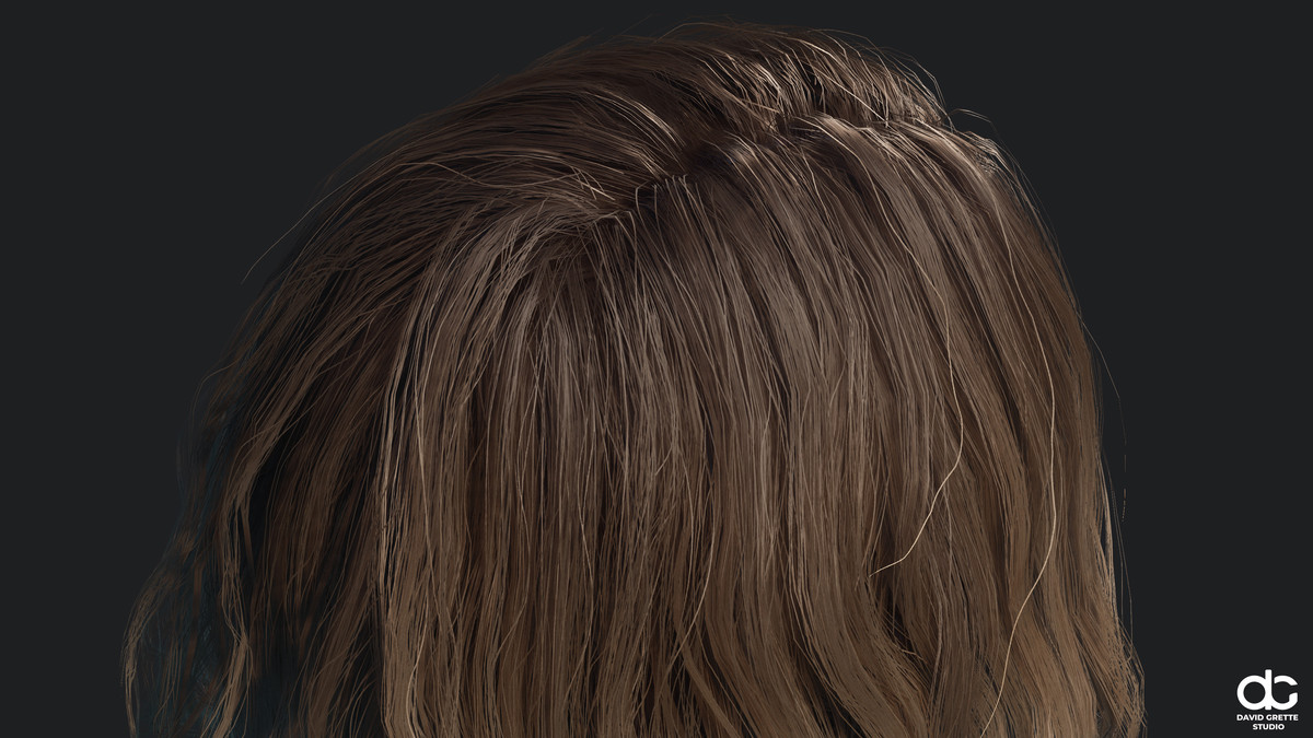 Realistic male hairstyles, pack #6 | Rigged hair, game-ready, low-poly