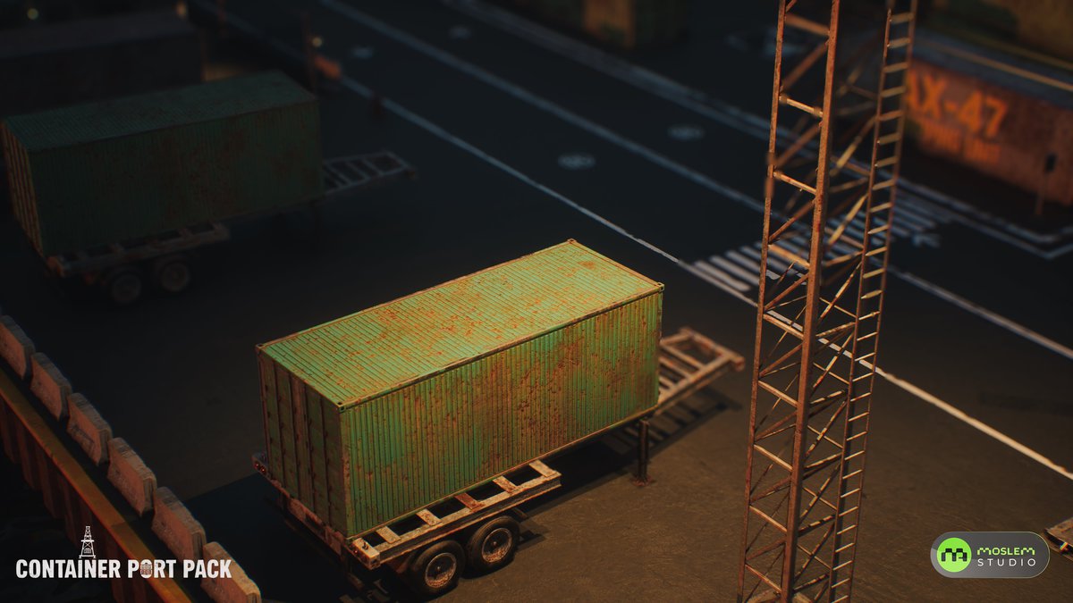 Realistic Modular Container Port Environment