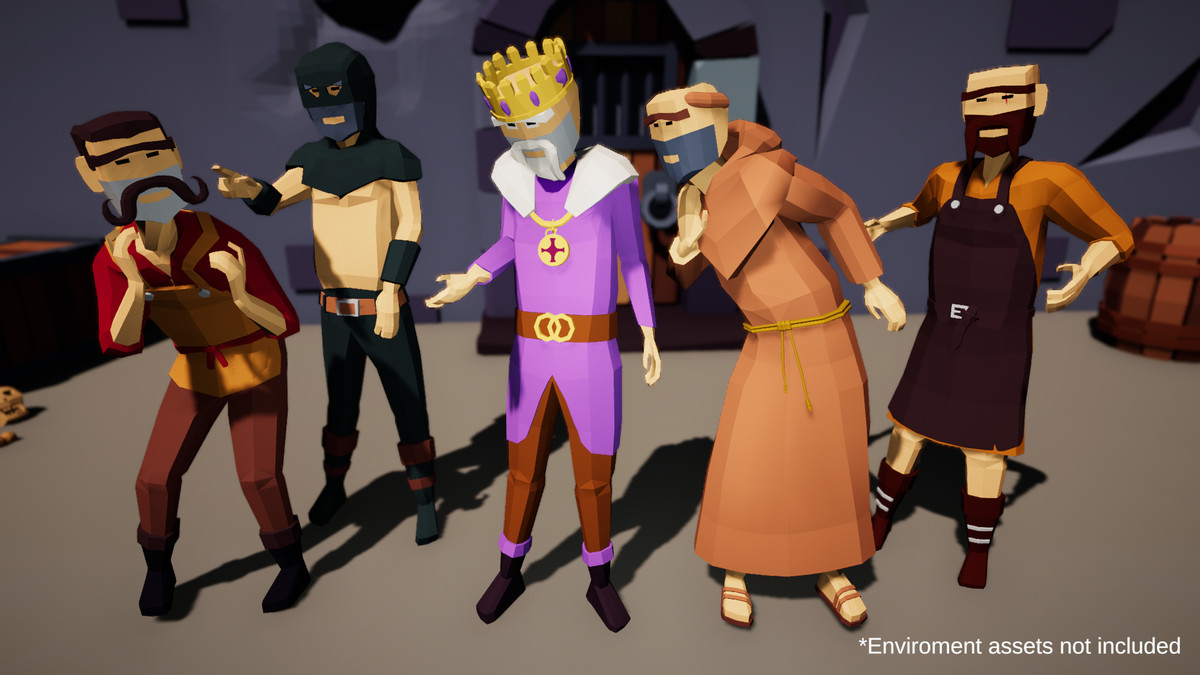 3D Characters Lowpolly Bundle 6