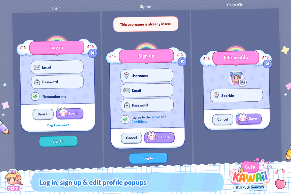 Cute Kawaii GUI Pack Sources