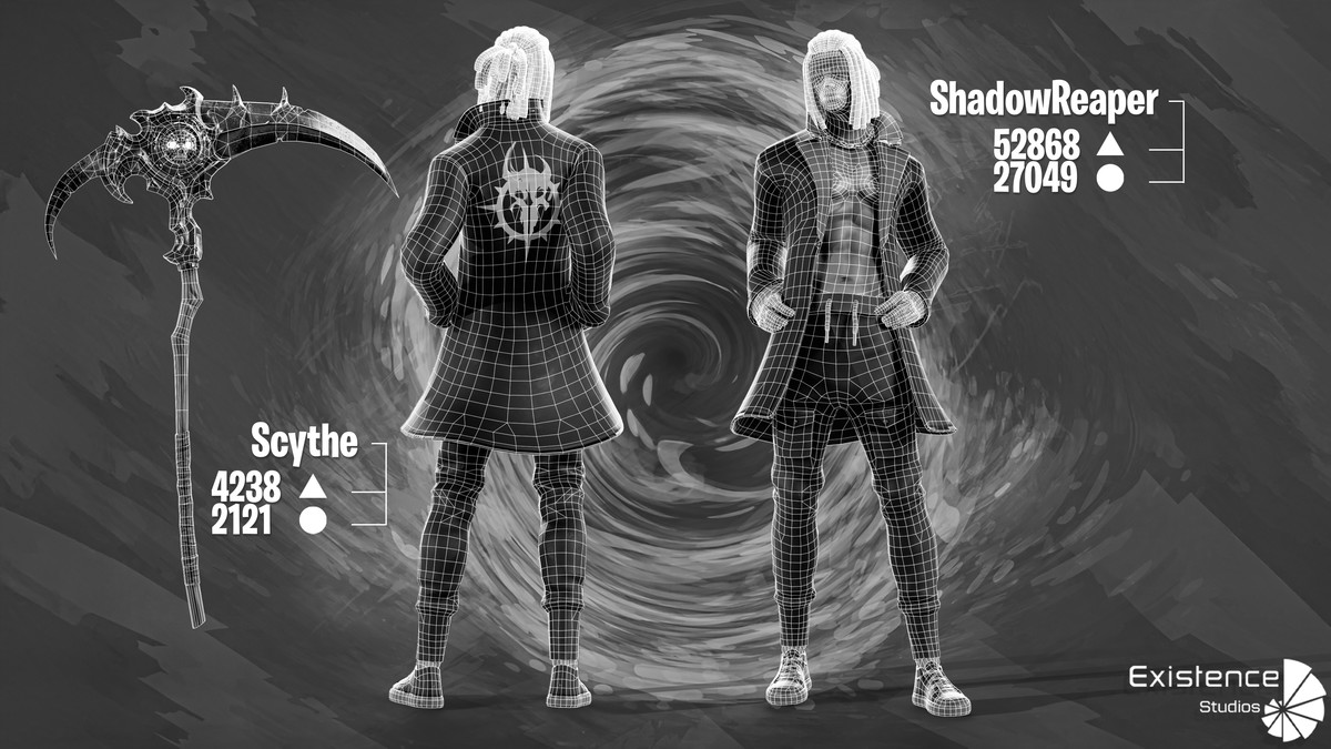 Shadow Reaper - Cyberpunk Sci-Fi Character with Scythe