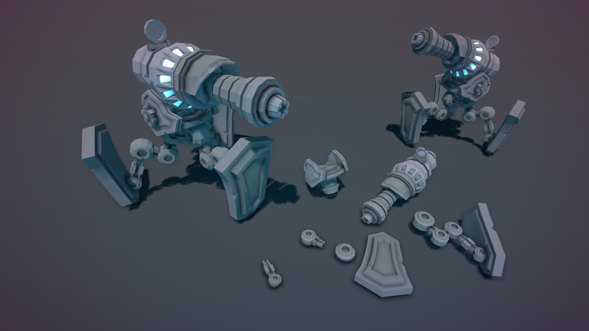 STYLIZED Fantasy Magitech Laboratory - Low Poly 3D Art