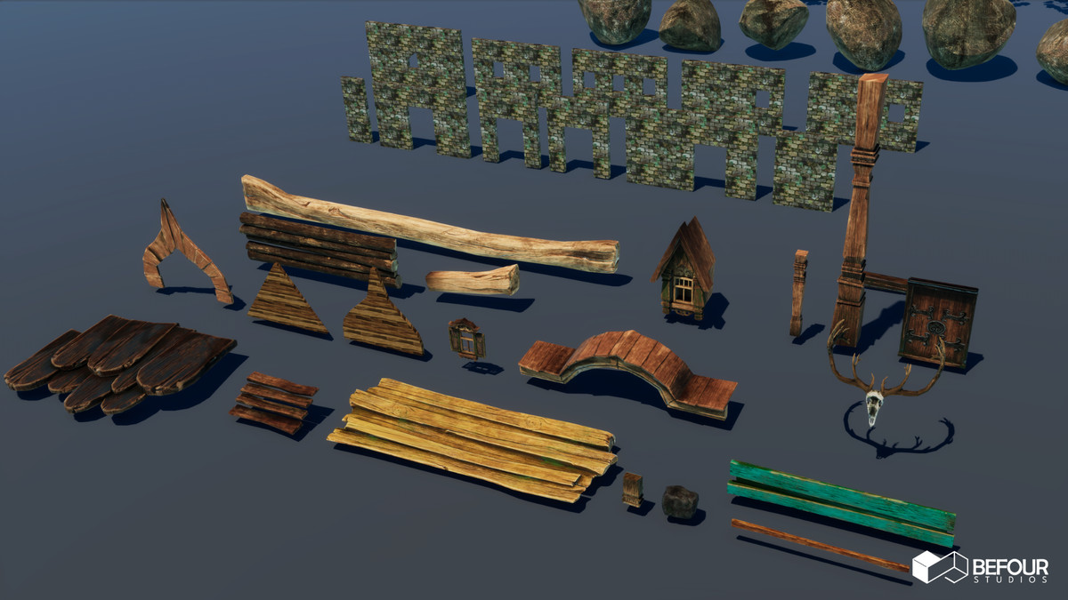 Fantasy Slavic Hut Environment (Stylized, House, Medieval )
