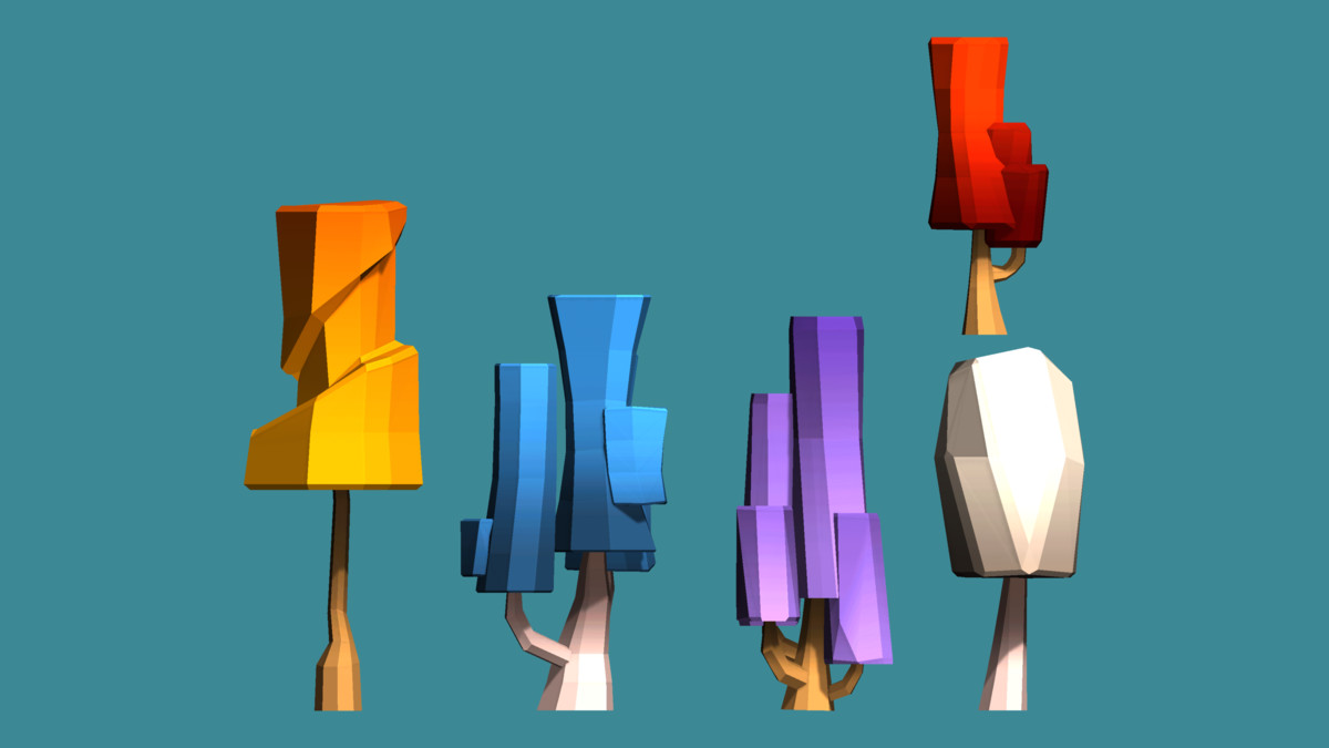 Low Poly Stylized Tiny Forest