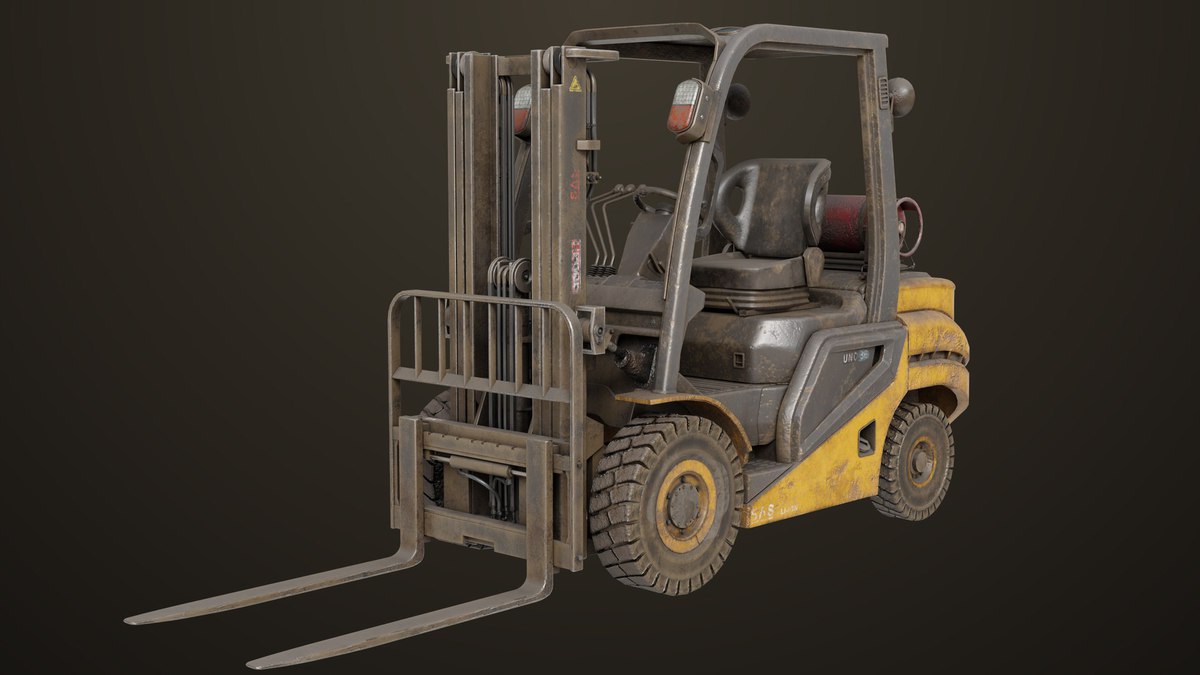 Dusty Forklift Trucks URP HDRP Textures