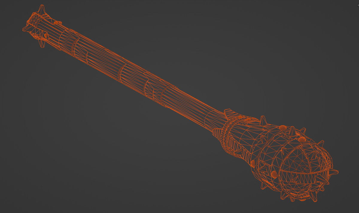 Spiked baton (baseball bat, bat, club, mace, cudgel)