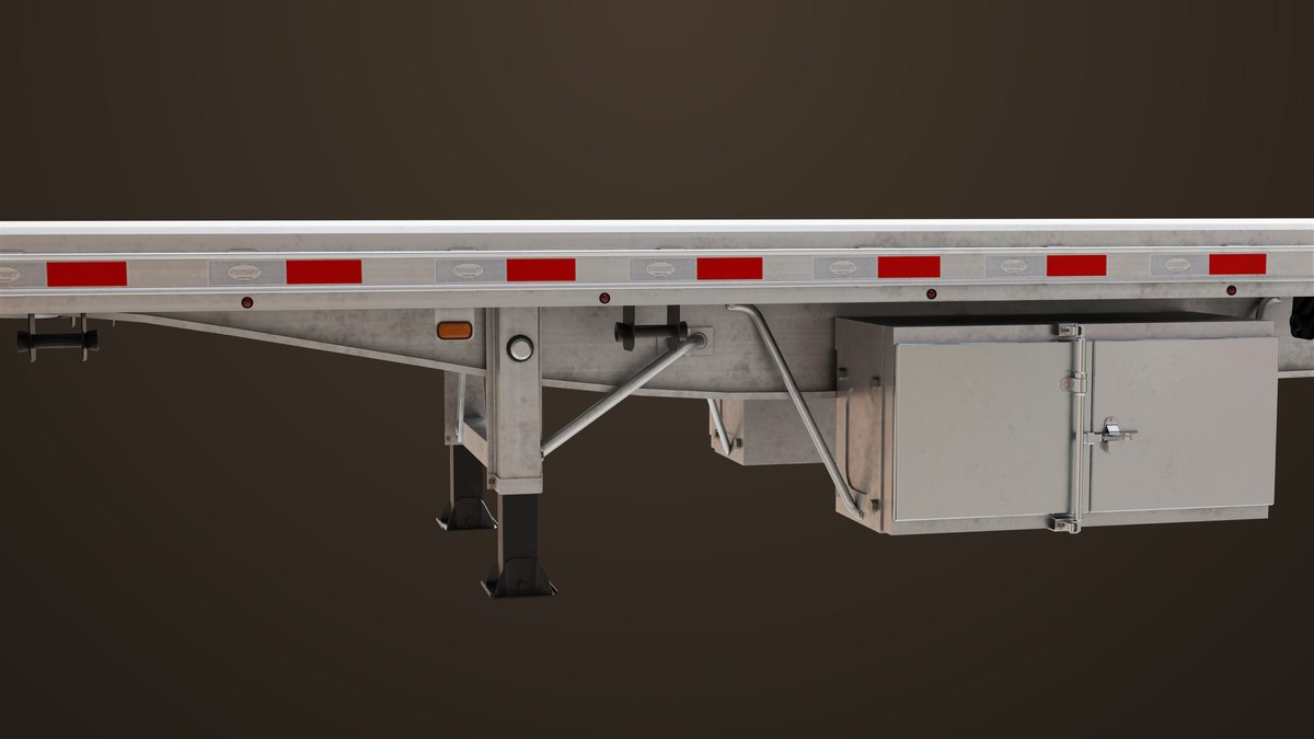Flat Bed Trailer 05 Heavy Truck URP HDRP Textures