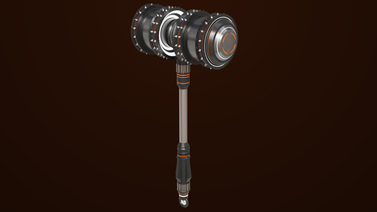 Sci Fi Battle Hammer 07 URP HDRP Textures