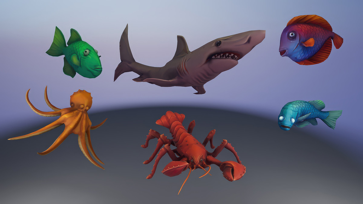 Stylized Sea Animals Bundle