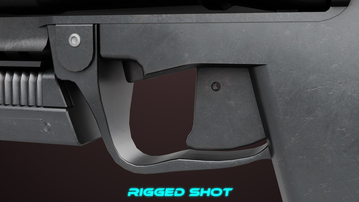 6 Grenade Launcher Black URP HDRP Textures