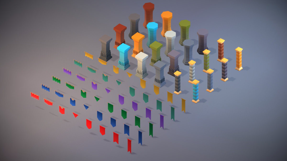 Voxel Valley Low Poly Modular Castle Pack