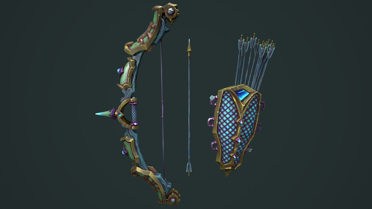 Knight Bow Quiver Arrow