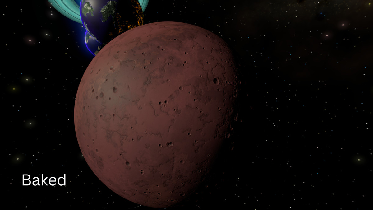 Terrestrial Planets and Moons: Procedural Shaders, Effects and In-Editor Baking