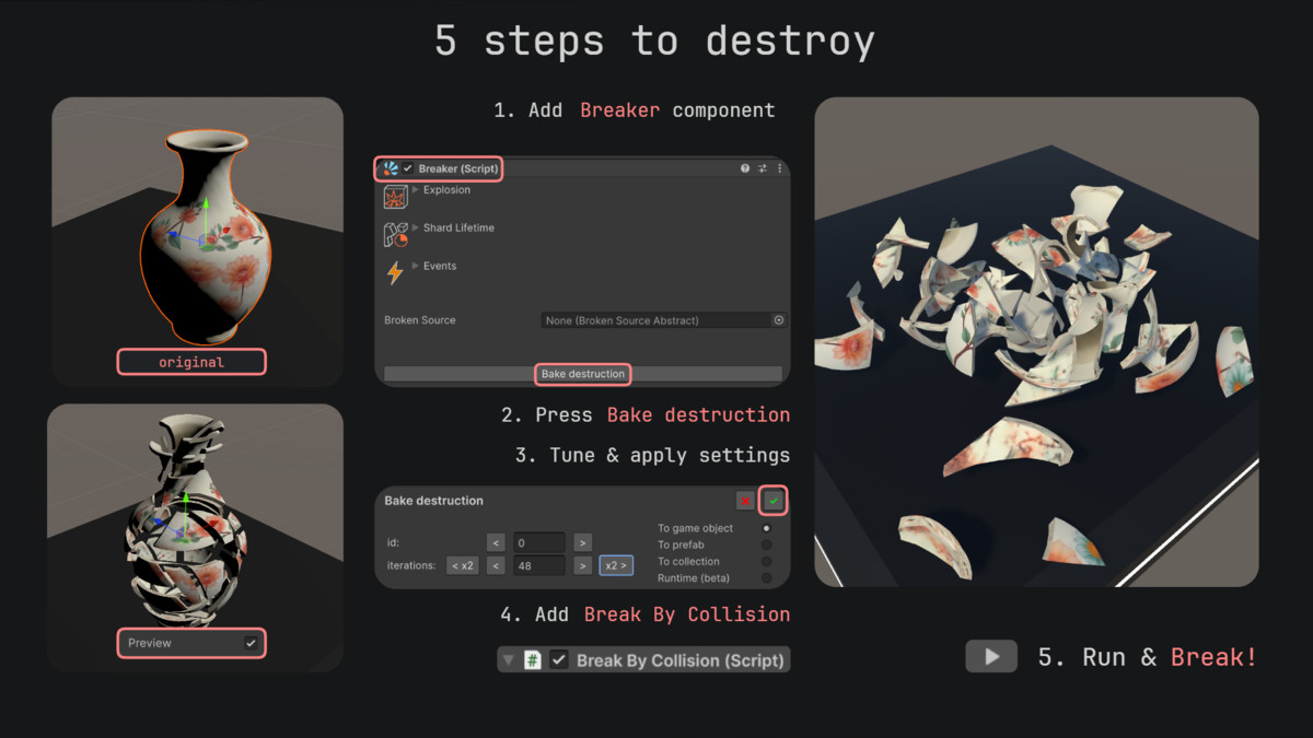 BOSS: Procedural Mesh Destruction & Fracture