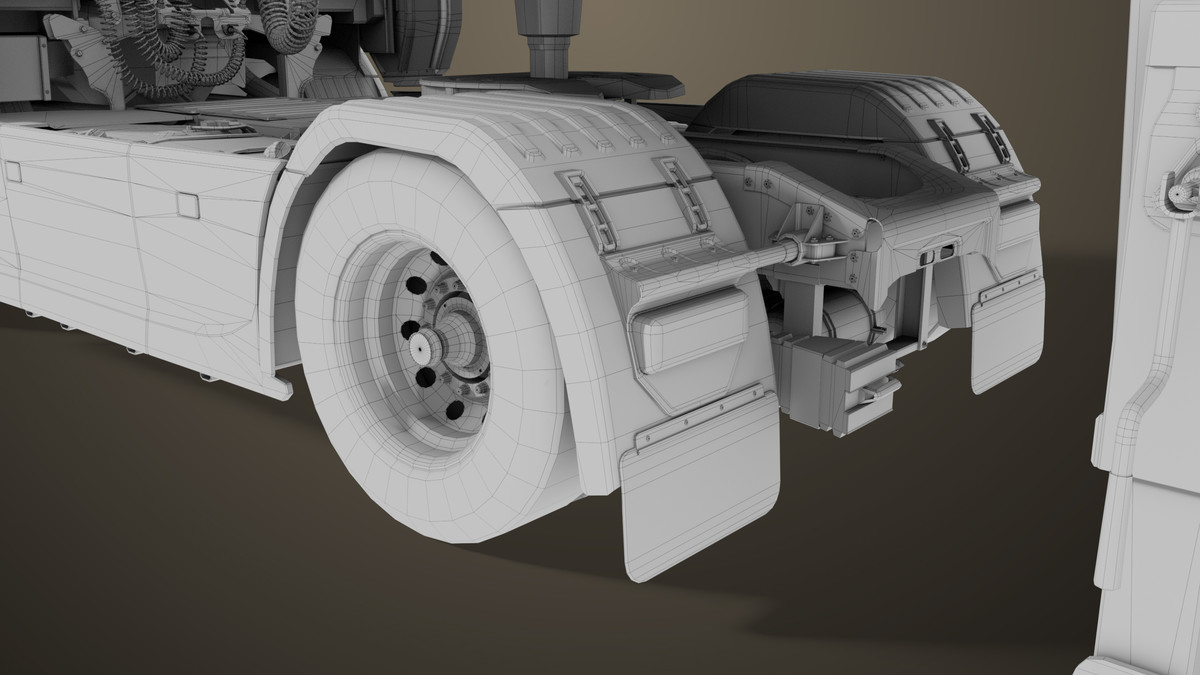Chassis 06 Cement Trailer 01 Yellow