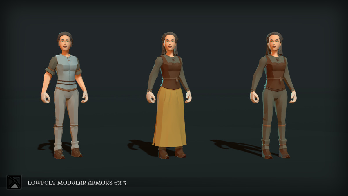 Low Poly Modular Armors Expansion Pack 03 - LOWPOLY MEDIEVAL FANTASY SERIES