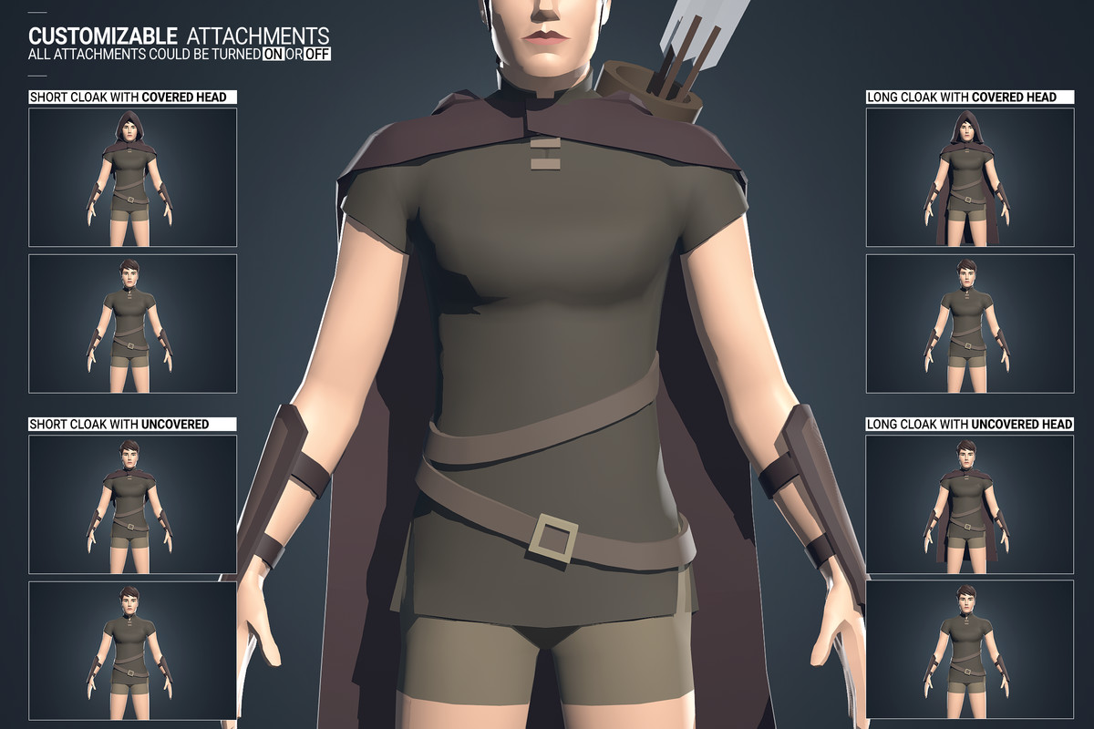 Polyquest Heroes: Warrior I Huntress