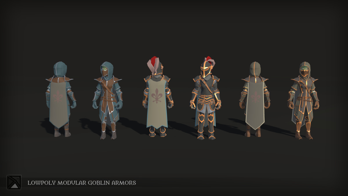 Low Poly Goblins Modular Armors - LOWPOLY MEDIEVAL FANTASY SERIES