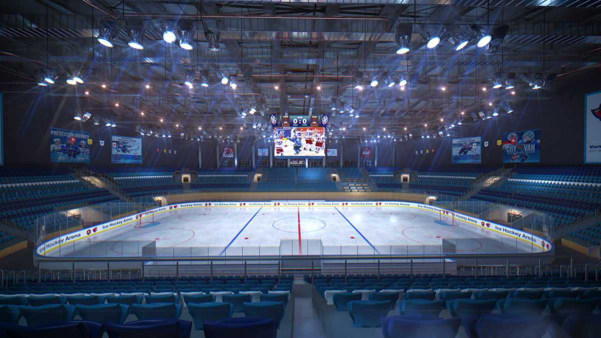 Modular Ice Hockey Arena Stadium Interior 3d Level