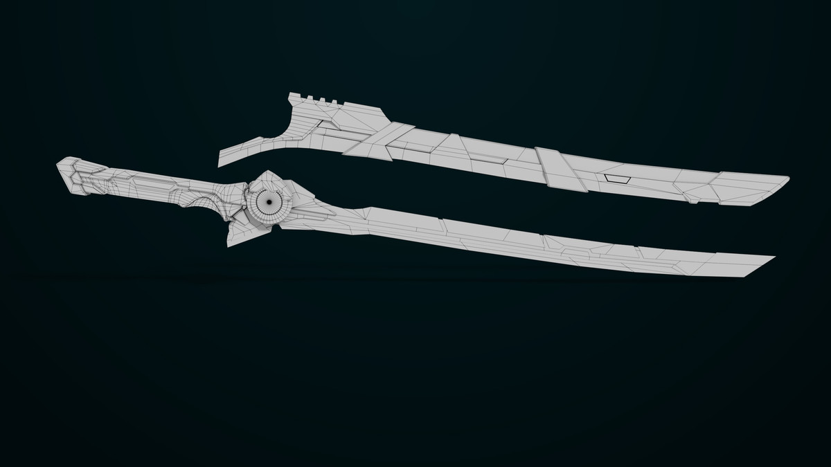Sci Fi Sword 10 Red URP HDRP Textures