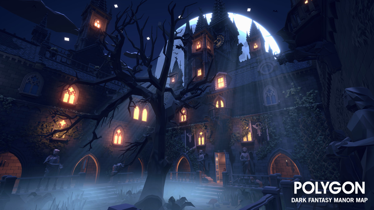 POLYGON - Dark Fantasy Manor Map by Synty