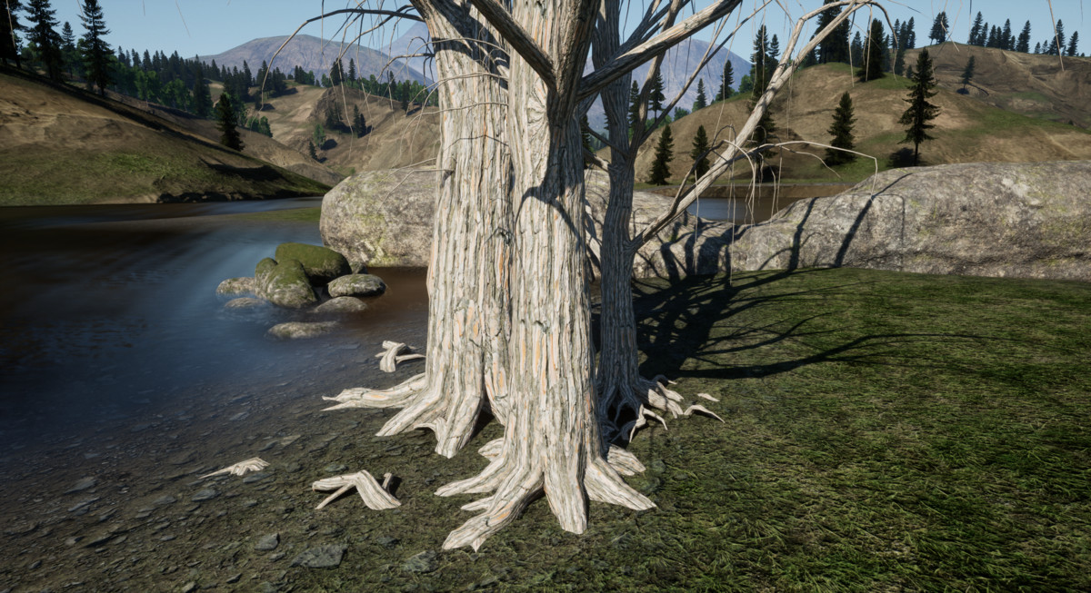 Realistic Tree Bark Materials - Customizable 4K PBR Shader Bundle Vol.04