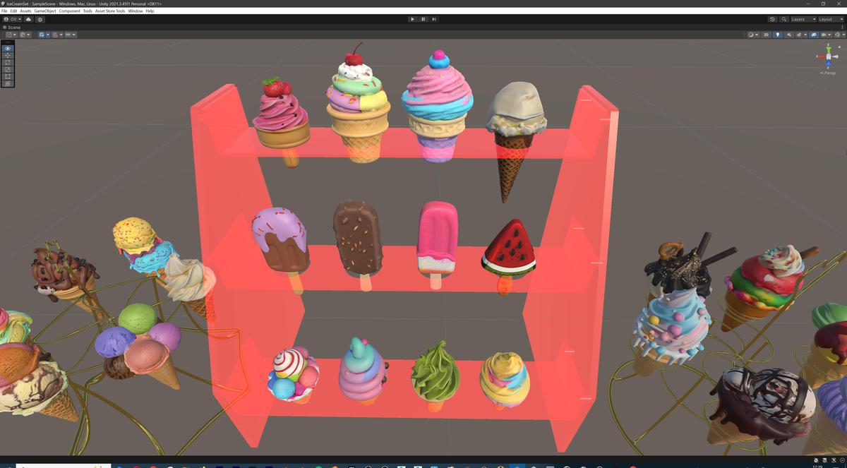 Delicious Ice Cream Collection – Colorful Dessert 3D Models
