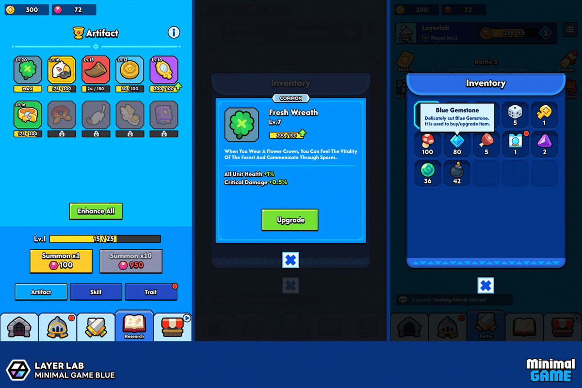 GUI Pro - Minimal Game Blue(+PSD)