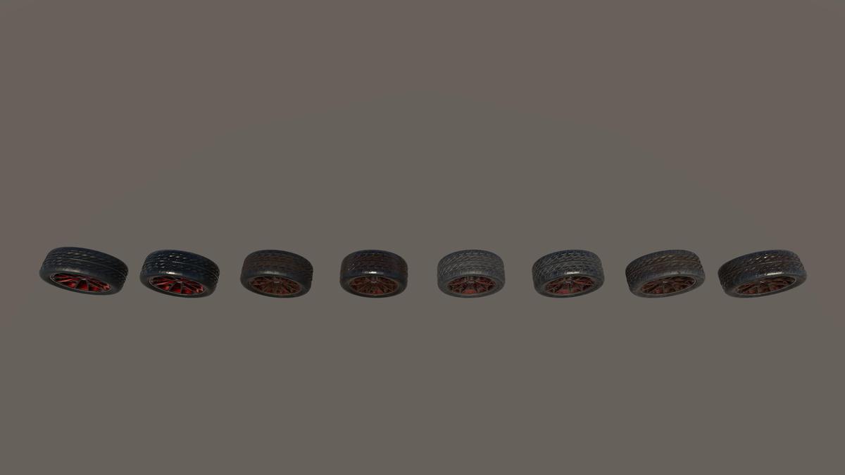 Kryxen Wheel V1 - Candy_Red - Game Ready