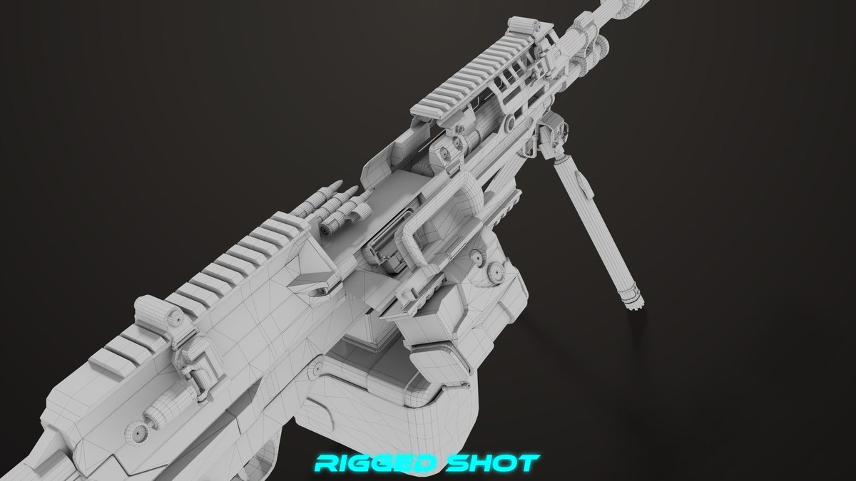 Machine Gun 14 Military Green URP HDRP Textures