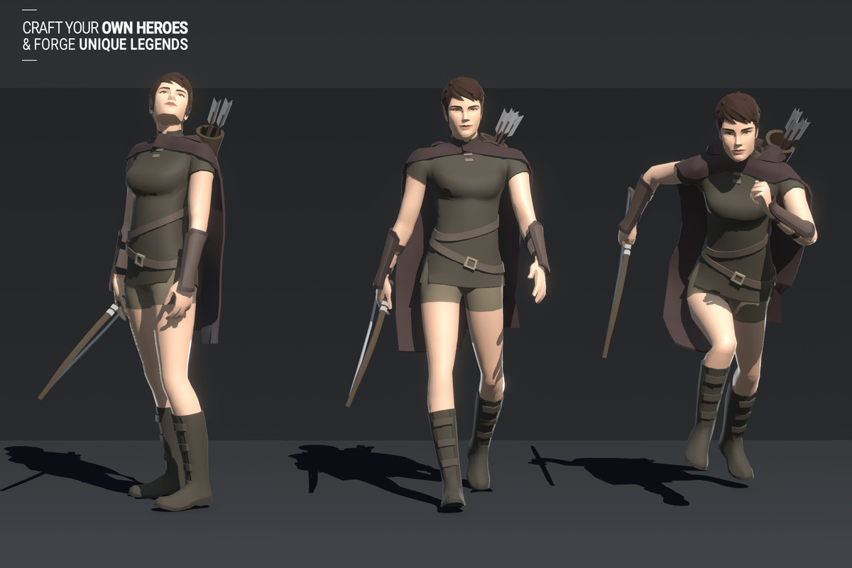 Polyquest Heroes: Warrior I Huntress