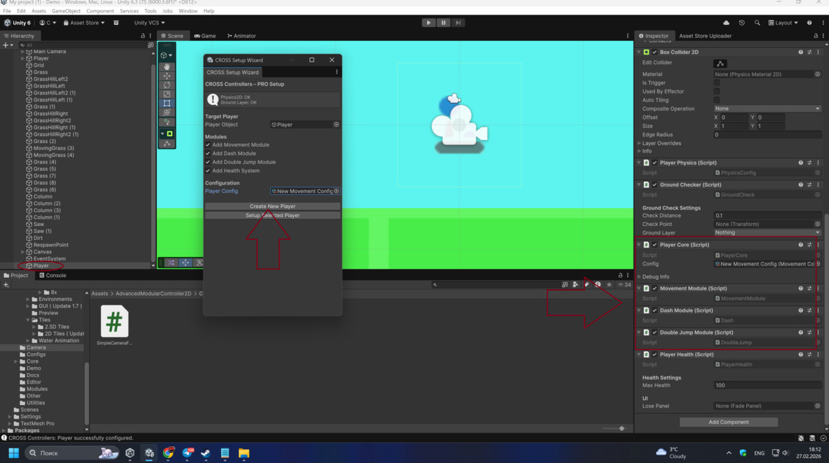 2D Modular Character Controller