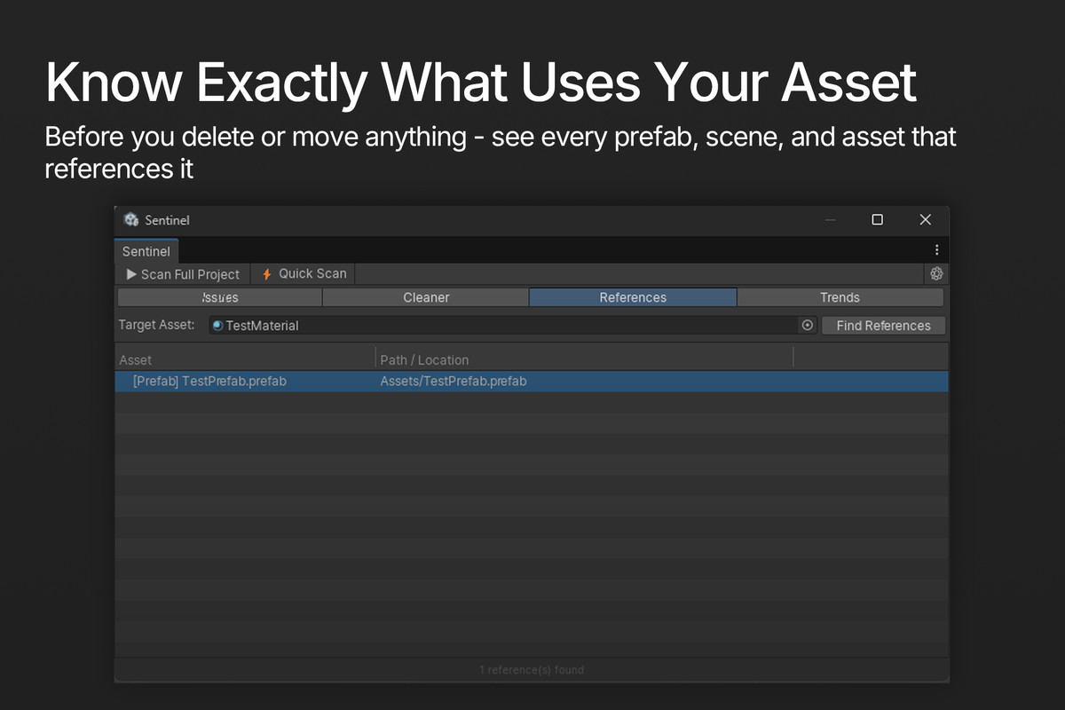 Sentinel - Project Health, Issue Scanner & Asset Cleaner