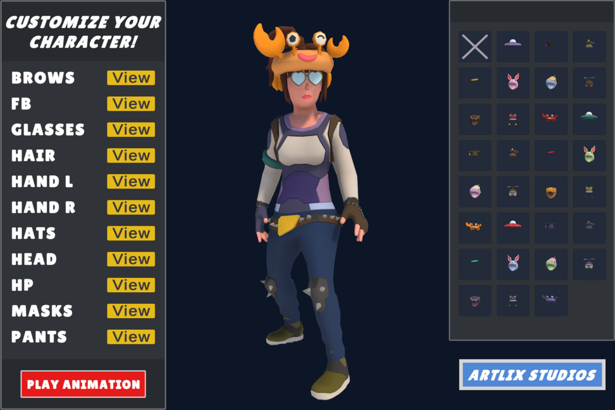 Customizable 3D Funny Characters Bundle