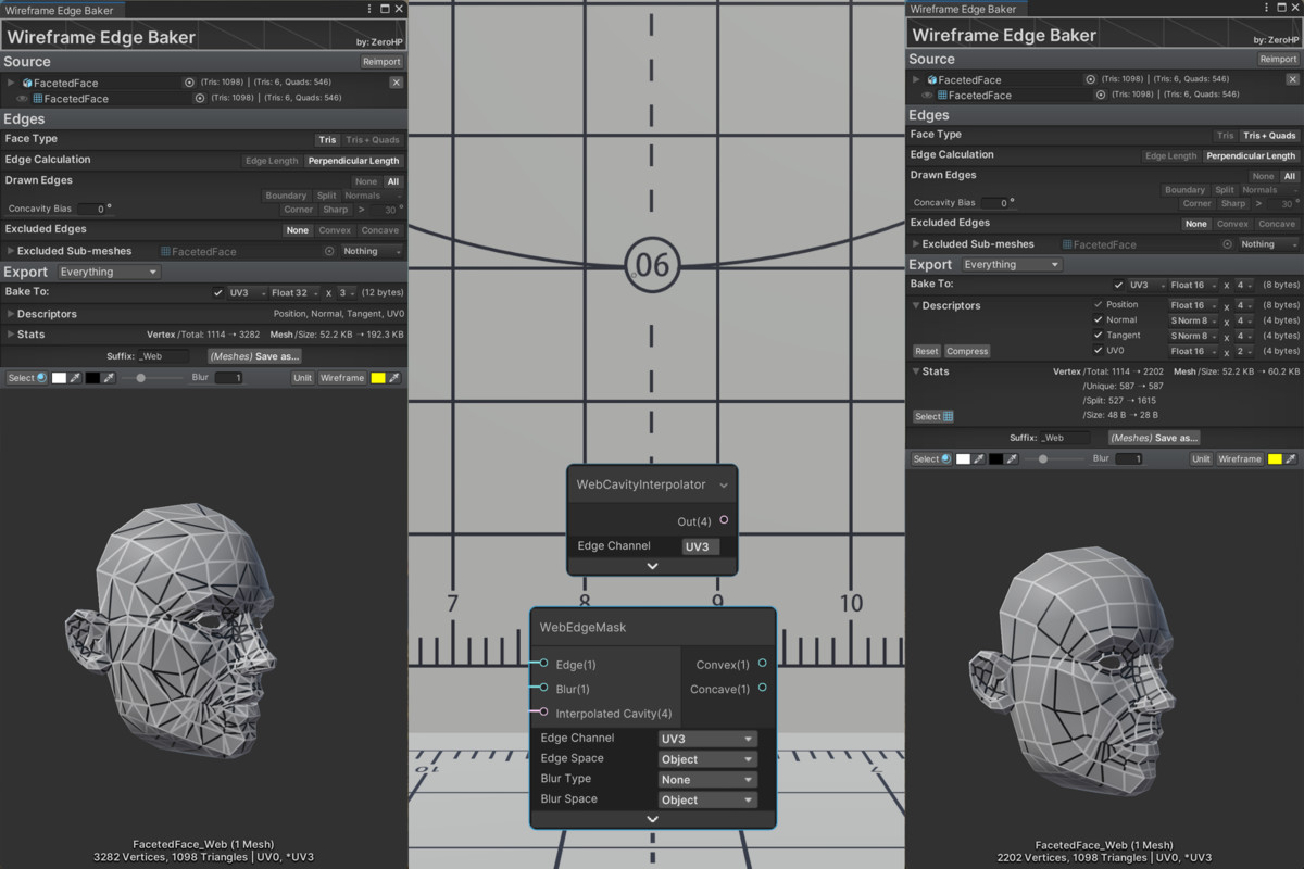 Wireframe Edge Baker