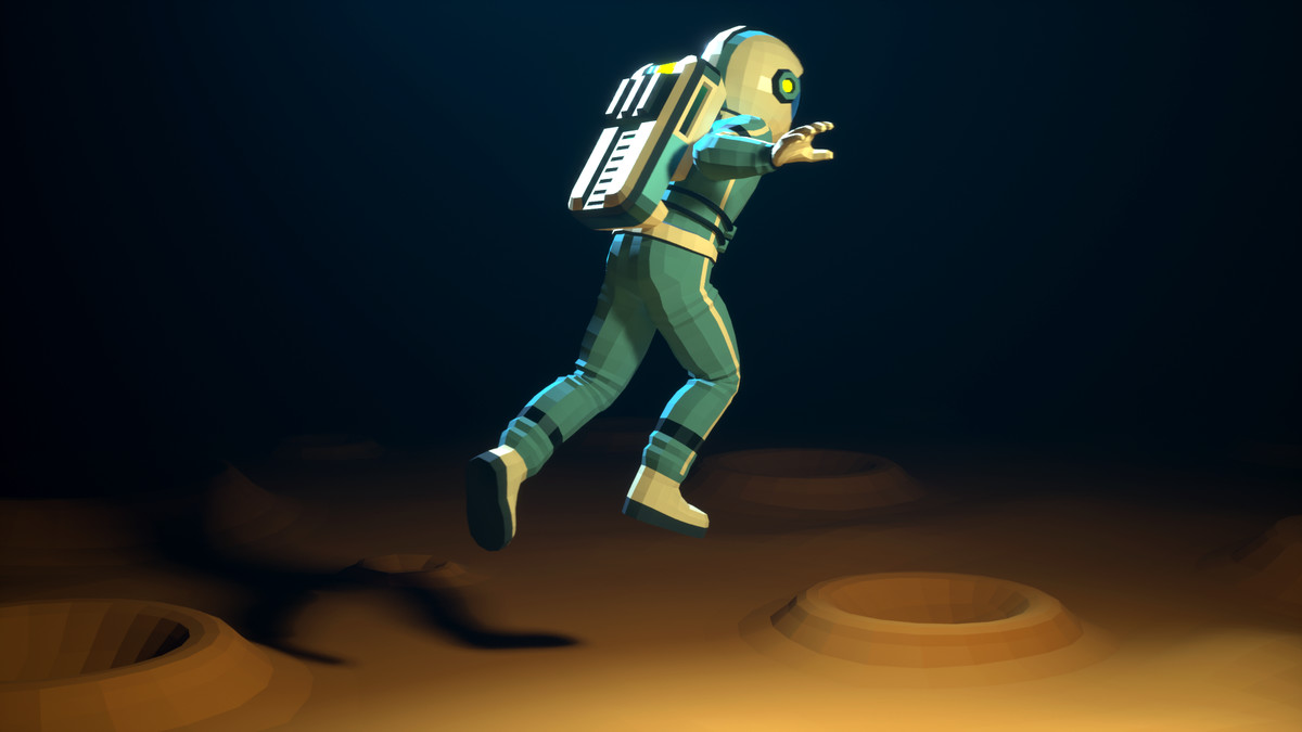 Astronaut modular low-poly stylized