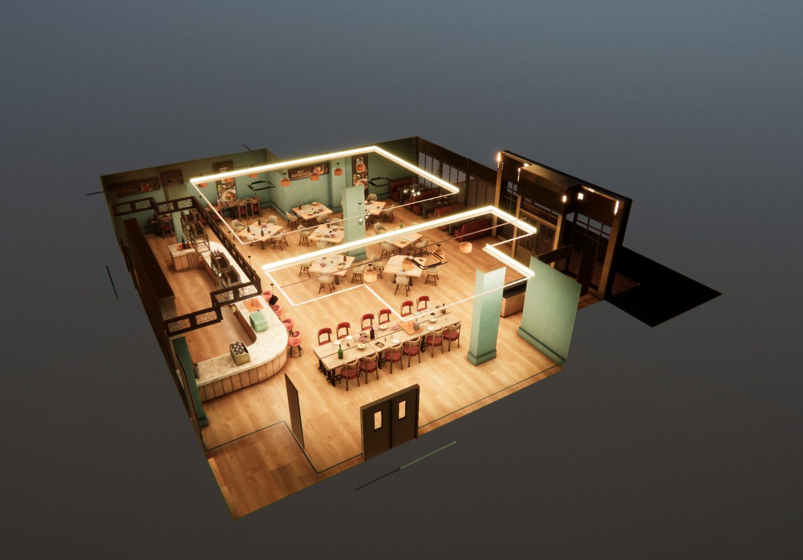 Restaurant & Bar 3d Modular Environment Pack
