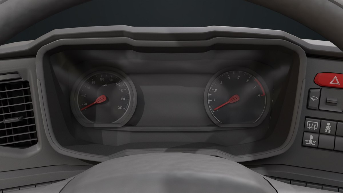 Heavy Truck Chassis 06 Interior Blue and Green URP HDRP Textures