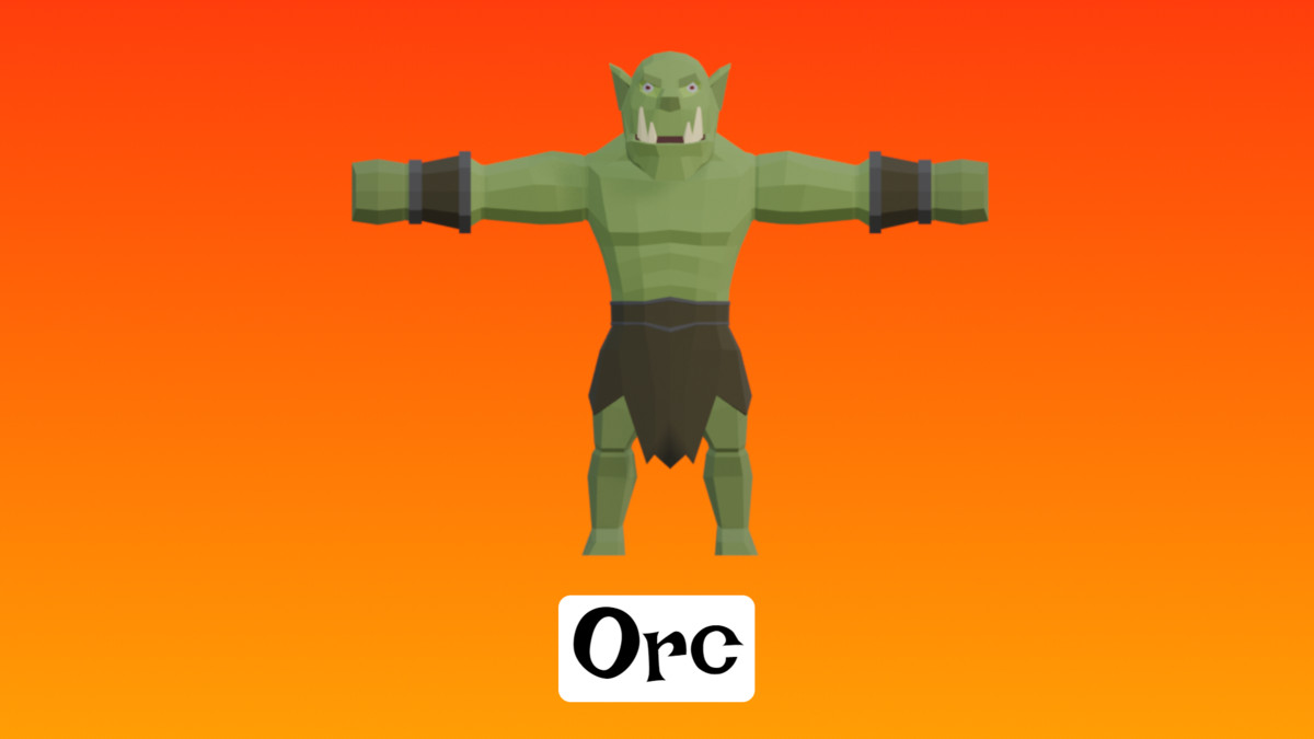 LOWPO: Orc – Low Poly Fantasy Character Pack