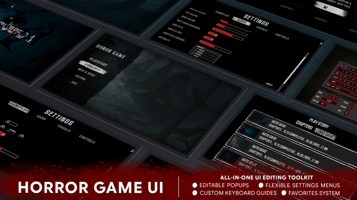 Horror UI Dark Theme GUI