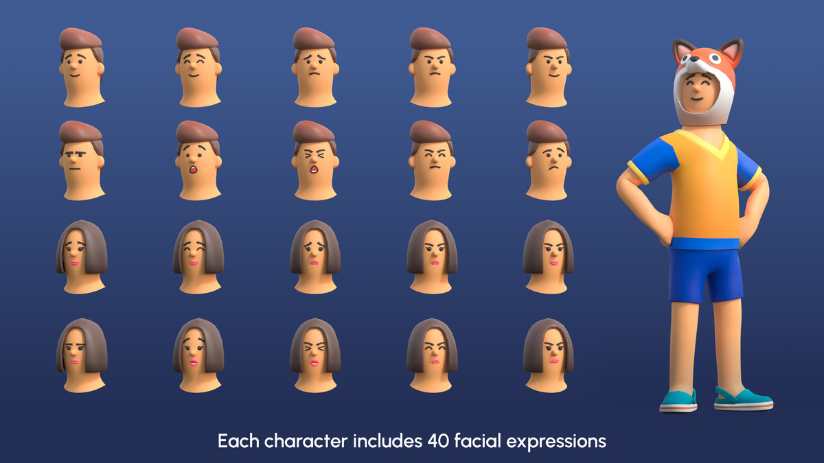 Creative Characters Mini - Low Poly Animated Pack